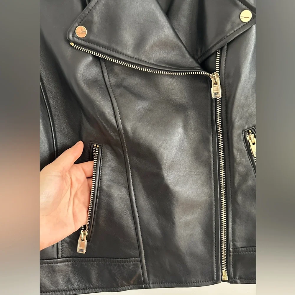 NWOT LAMARQUE “DONNA” BLACK LEATHER JACKET SIZE XL - Picture 7 of 10